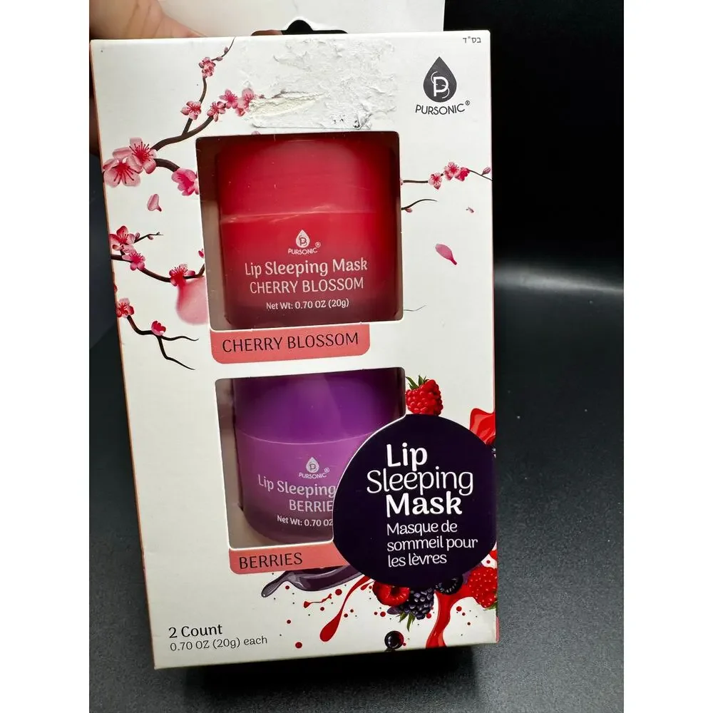 NWT 2 Count Lip Sleeping Masks- Cherry Blossom & Berries